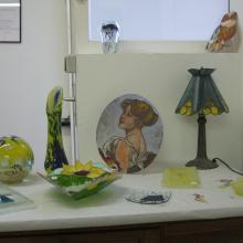 Exposition d'objet en verre